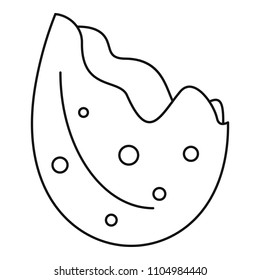 Shell almond icon. Outline illustration of shell almond vector icon for web design isolated on white background