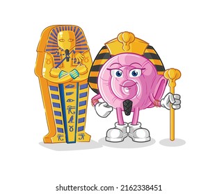 the shell ancient egypt cartoon. cartoon mascot vector