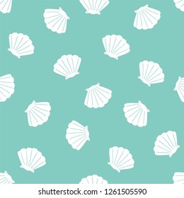 Shell Background. Seamless Pattern.Vector.