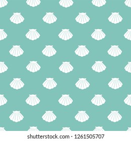 Shell background. Seamless pattern.Vector.