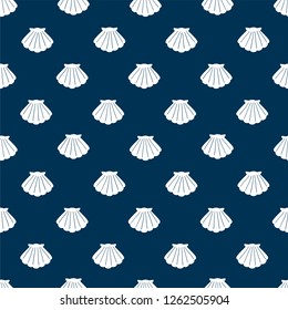 Shell background. Seamless pattern.Vector.