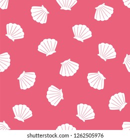 Shell background. Seamless pattern.Vector.