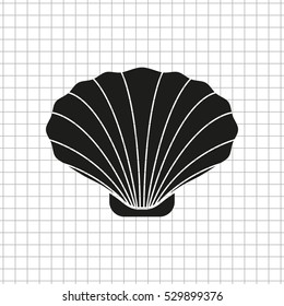 Shell  - black vector icon