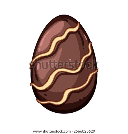shell chocolate egg cartoon. foil gift, hunt bunny, festive gourmet shell chocolate egg sign. isolated symbol vector illustration