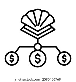 Shell Company Scam Icon Representing Corporate Fraud, Financial Deception, and Business Risk Investigation