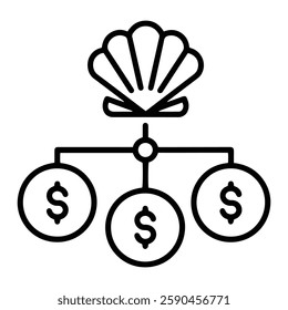 Shell Company Scam Icon Representing Corporate Fraud, Money Laundering, and Financial Crime