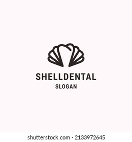 Shell dental logo icon design template