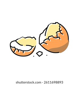 shell egg chicken color icon vector. shell egg chicken sign. isolated symbol illustration