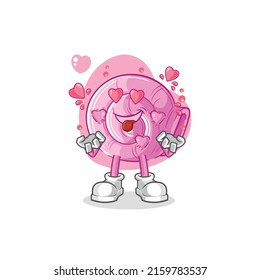 the shell fallin love vector. cartoon character