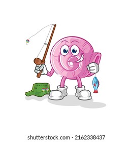 the shell fisherman illustration. character vector