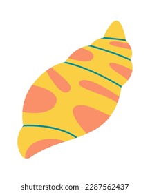 Shell flat icon Summer abstract element. Vector illustration