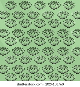 Shell green simple doodle background 