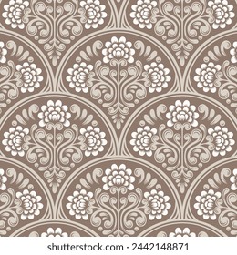 Diseños barrocos de Shell Grotto en tela, papel pintado y texturas