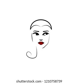 Shell hat, girl icon. Element of beautiful girl in a hat icon for mobile concept and web apps. Thin lin Shell hat, girl icon can be used for web and mobile