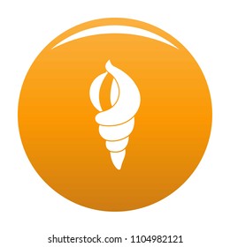 Shell as house icon. Simple illustration of shell as house vector icon for any design orange