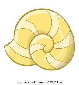 Shell icon. Cartoon illustration of shell vector icon for web design