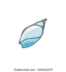 Shell icon in cartoon style. For web, print and creative design. Vector illustration