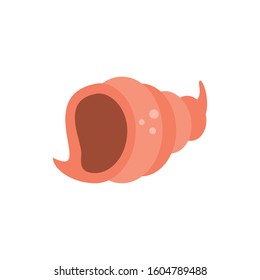 shell icon design Sea life ecosystem fauna ocean underwater water nature marine tropical theme Vector illustration