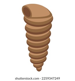 Shell icon isometric vector. Sea conch. Scallop marine