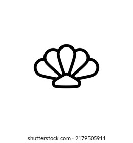 Shell-Symbol Line Art Design einzeln auf weißem Hintergrund