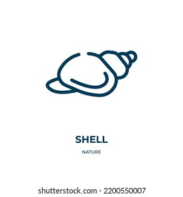 Shell icon. Linear vector illustration from nature collection. Outline shell icon vector. Thin line symbol for use on web and mobile apps, logo, print media.