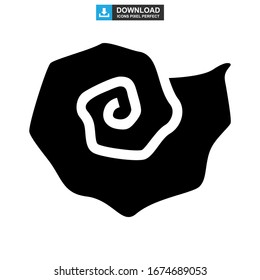 Icono de shell o logotipo símbolo de signo aislado ilustración vectorial - iconos vectoriales de estilo negro de alta calidad
