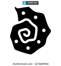 Icono de shell o logotipo símbolo de signo aislado ilustración vectorial - iconos vectoriales de estilo negro de alta calidad
