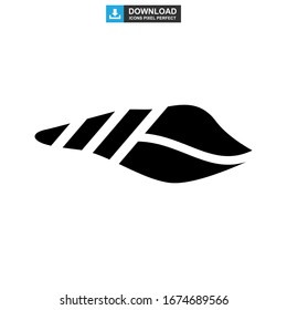 Icono de shell o logotipo símbolo de signo aislado ilustración vectorial - iconos vectoriales de estilo negro de alta calidad
