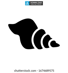 Icono de shell o logotipo símbolo de signo aislado ilustración vectorial - iconos vectoriales de estilo negro de alta calidad
