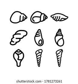 icono de shell o logotipo símbolo de signo aislado ilustración vectorial - Colección de iconos vectoriales de estilo negro de alta calidad

