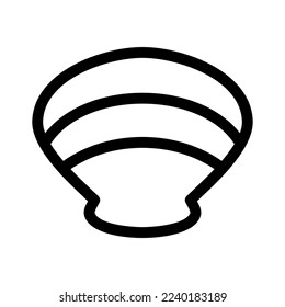 Muschelsymbol oder Logo einzeln auf Zeichensymbolen, Vektorgrafik - hochwertige Vektorsymbole in schwarzem Stil
