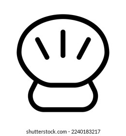 Muschelsymbol oder Logo einzeln auf Zeichensymbolen, Vektorgrafik - hochwertige Vektorsymbole in schwarzem Stil
