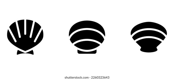icono de shell o logotipo símbolo de signo aislado ilustración vectorial de alta calidad estilo negro iconos vectoriales