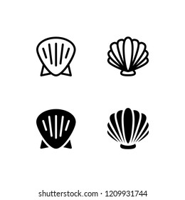 Shell Icon Logo Vector Symbol. Oyster Icon