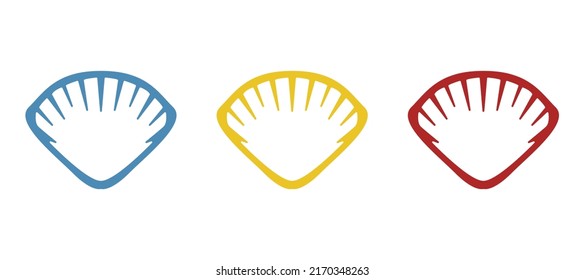 shell icon on a white background, vector illustration