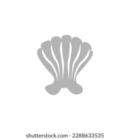 shell icon on a white background, vector illustration