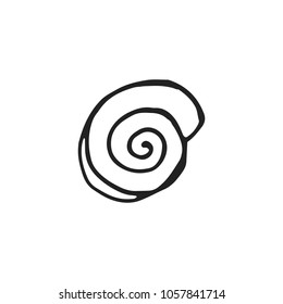 Shell icon in outline style. For web, print and creative design. Vector illustration