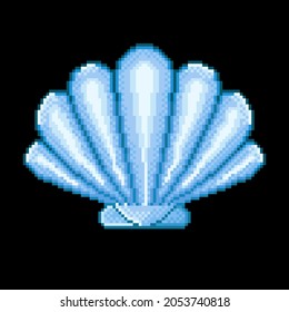 Shell Icon Pixel Art Clam Pixel Stock Vector (Royalty Free) 2053740818 ...