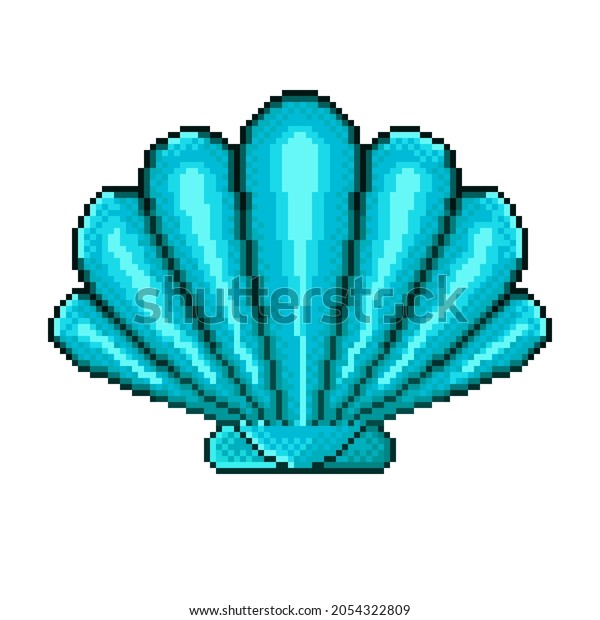 Shell Icon Pixel Art Clam Pixel Stock Vector (Royalty Free) 2054322809 ...