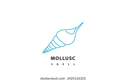 Shell icon. Shell of sea molluscs. Isolated vector illustration design