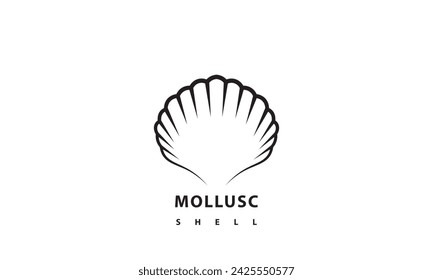 Icono de Shell. Concha de moluscos marinos. Diseño aislado de ilustración vectorial