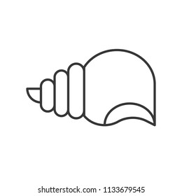 Shell icon, set of ocean life, line design vector