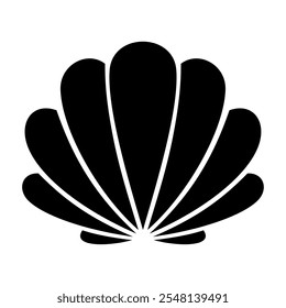 Shell icon silhouette. Vector image