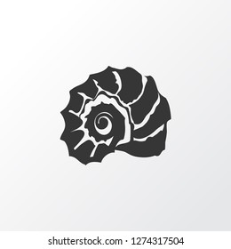 Shell icon symbol. Premium quality isolated scallop element in trendy style.