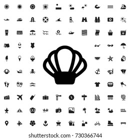 Shell icon. vector isolated icon for web and mobile on white background.. set of filled summer icons.