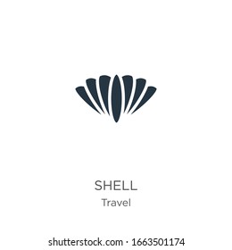 Shell icon vector. Trendy flat shell icon from travel collection isolated on white background. Vector illustration can be used for web and mobile graphic design, logo, eps10