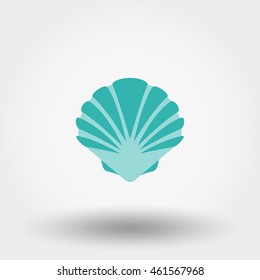Shell. Icon for web and mobile application. Vector illustration on a white background. Flat design style.