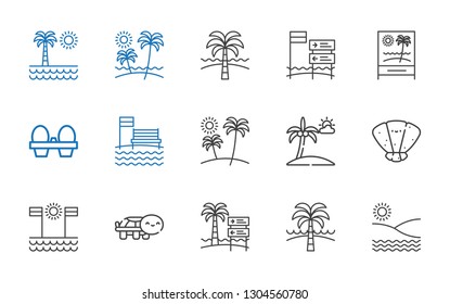shell icons set. Collection of shell with beach, turtle, seashell, organic eggs. Editable and scalable shell icons.