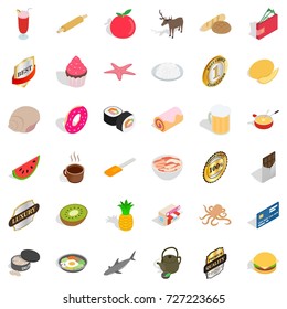 Shell icons set. Isometric style of 36 shell vector icons for web isolated on white background