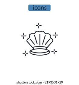 Shell icons  symbol vector elements for infographic web